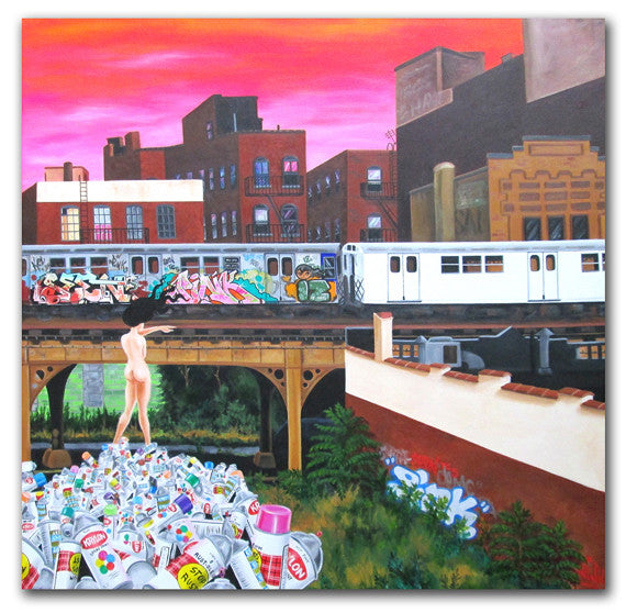 LADY PINK "Death of Graffiti" Painting