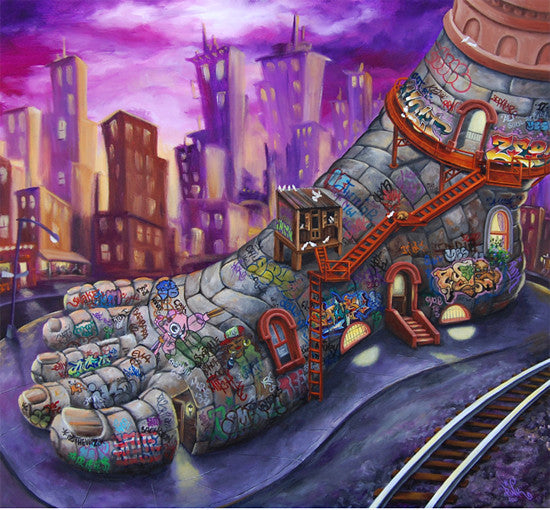 LADY PINK - "Five toes" Painting