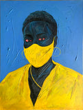 Annan AFFOTEY "Yellow Mask" Painting
