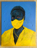 Annan AFFOTEY "Yellow Mask" Painting