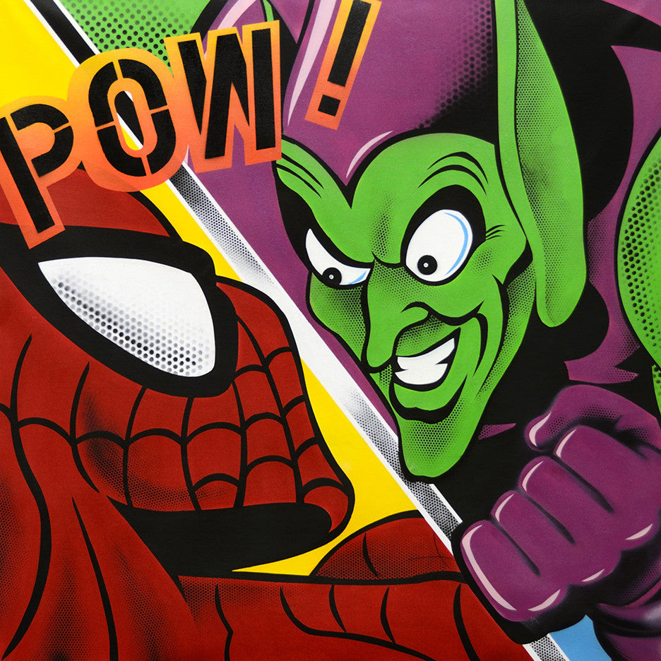 SEEN - "Spider Man vs Goblin" Aerosol on Canvas
